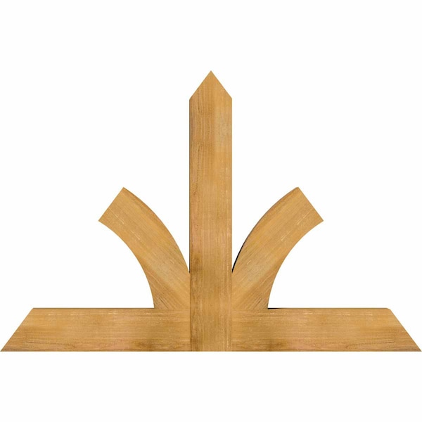 Ekena Millwork Richland Rough Sawn Timber Gable Bracket, Western Red Cedar, 60"W x 40"H x 4"D x 6"F, 16/12 Pitch GBW060X40X0406RIC00RWR - main